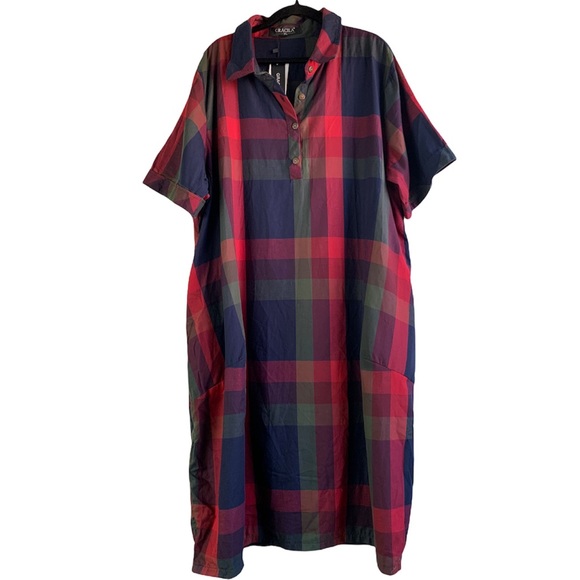 Gracila Dresses & Skirts - NWT Gracila Pllus Size Plaid Midi Dress Size 3X